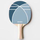 Smoky Blue Personalized Ping Pong Paddle 卓球ラケット (裏面)
