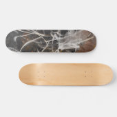 Smoky Charcoal Web Abstract Skateboard スケートボード (横)