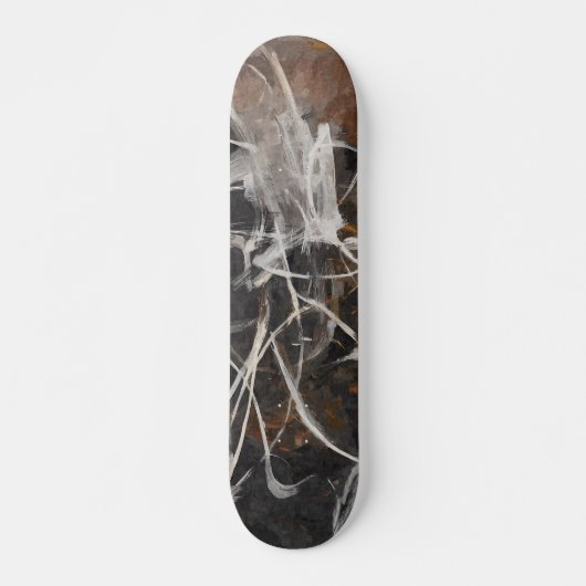 Smoky Charcoal Web Abstract Skateboard スケートボード (正面)
