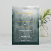 Smoky Mountain Wedding  箔招待状 (立ち正面)