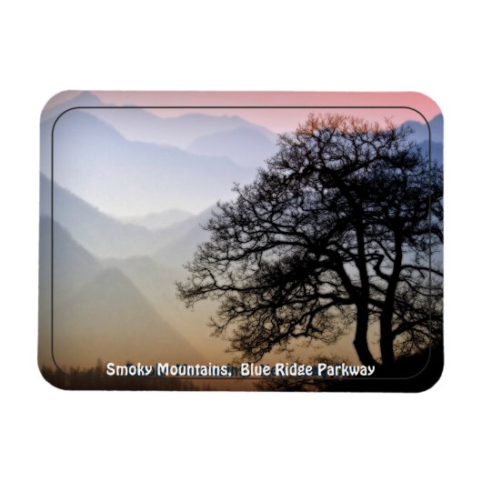 Smoky Mountains Blue Ridge Parkway GSMNP写真 マグネット (横)