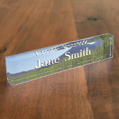 Smoky Mountains in Spring Landscape デスクネームプレート (側面)