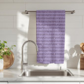 Smoky Plum Glitter Style Horizontal Stripes キッチンタオル