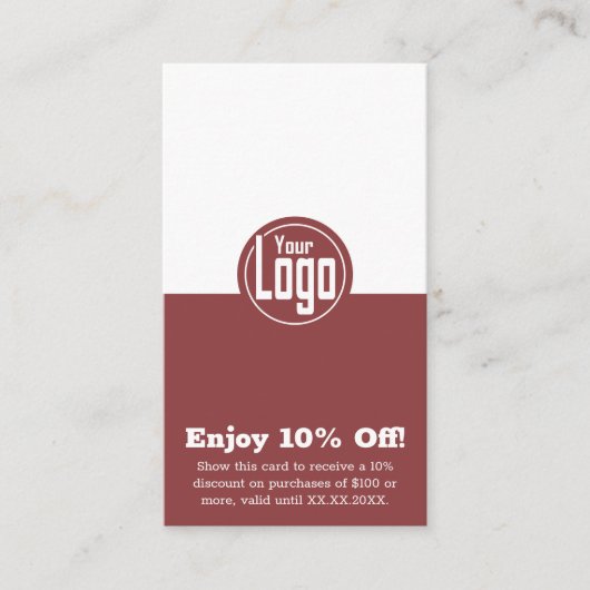 Smoky Topaz & White Hairサロン楽しむ10%オフ! 割引カード (正面)