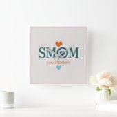 Smom Clock Gift スクエア壁時計 (ホーム)