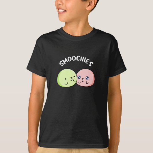 SMOOKIES おもしろい Mochpun Dark BG Tシャツ (正面)
