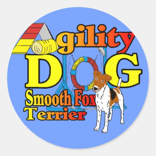 Smooth_キツネ_Terrier_Agility ラウンドシール (正面)