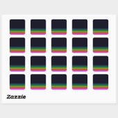 Smooth Black Rainbow Background Gradient スクエアシール (シート)