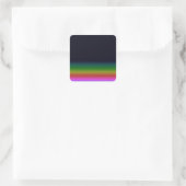Smooth Black Rainbow Background Gradient スクエアシール (バッグ)