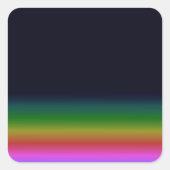 Smooth Black Rainbow Background Gradient スクエアシール (正面)