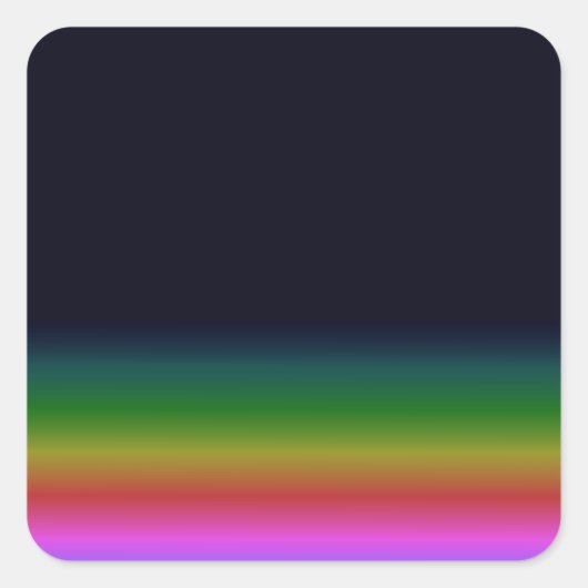 Smooth Black Rainbow Background Gradient スクエアシール (正面)