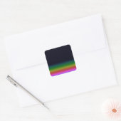Smooth Black Rainbow Background Gradient スクエアシール (封筒)