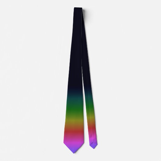 Smooth Black Rainbow Background Gradient ネクタイ (正面)