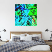 Smooth blue abstract Stretched Canvas Print,Calm  キャンバスプリント (インサイチュ (寝室))