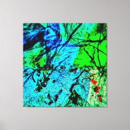 Smooth blue abstract Stretched Canvas Print,Calm  キャンバスプリント