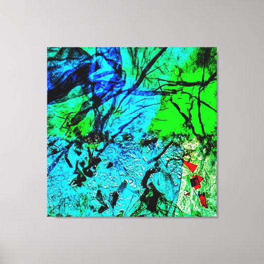 Smooth blue abstract Stretched Canvas Print,Calm  キャンバスプリント (正面)