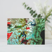 Smooth blue texture invitation,Calm blue abstract  招待状 (スタンド正面)