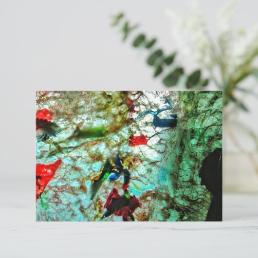 Smooth blue texture invitation,Calm blue abstract  招待状 (スタンド正面)