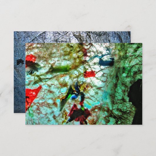 Smooth blue texture invitation,Calm blue abstract  招待状 (正面/裏面)