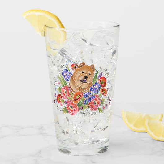 SMOOTH Chow 16 ozガラス – デザイン前面と背面 タンブラーグラス (アイス正面)