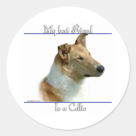 Smooth Collie 最高の Friend 2 – ステッカー (正面)