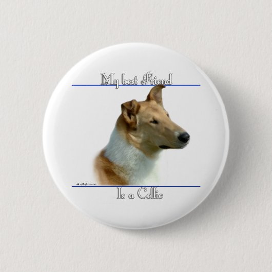Smooth Collie 最高の Friend 2 – ボタン 缶バッジ (正面)