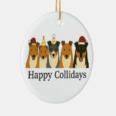 Smooth Collie Christmas Ornament  セラミックオーナメント (右)