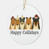 Smooth Collie Christmas Ornament  セラミックオーナメント (左)