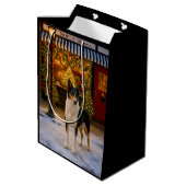 Smooth Collie Holiday  ミディアムペーパーバッグ (裏面アングル)