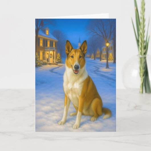 Smooth Collie Holiday Card シーズンカード (正面)