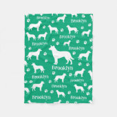 Smooth Collie Personalized Dog Blanket フリースブランケット (正面)