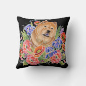 SMOOTH GARDEN PATH - Smooth Chow枕（黒） クッション (裏面)