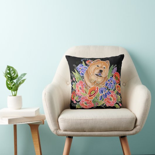 SMOOTH GARDEN PATH - Smooth Chow枕（黒） クッション (椅子)