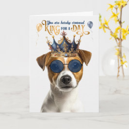 Smooth Jack Russell King for Day Funny Birthday カード