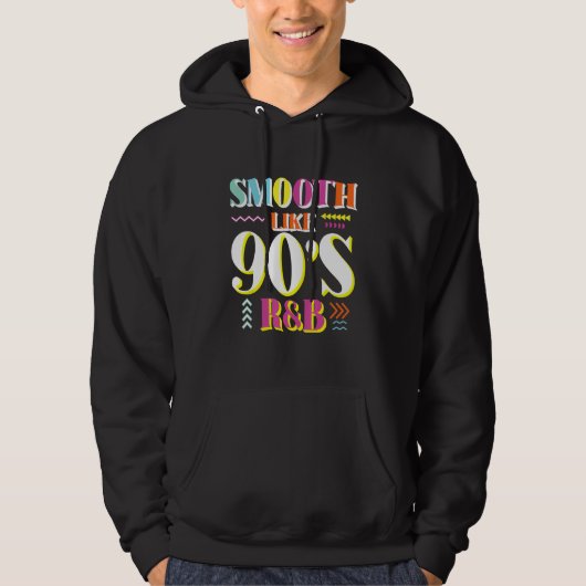 Smooth Like 90's R&B 1990's 90s IハートNineti パーカ (正面)