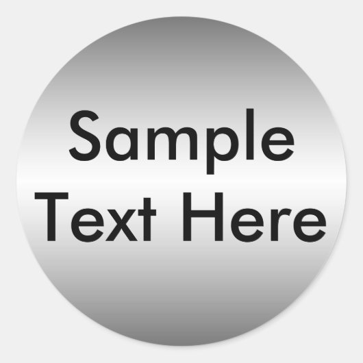 Smooth Metal Lookプレートシール ラウンドシール (正面)