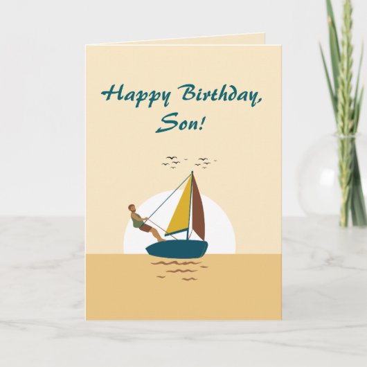 SMOOTH SAILING SON BIRTHDAY CARD サンキューカード (正面)
