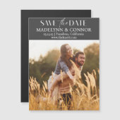 Smooth Script Photo Save the Date Magnetic Card マグネット招待状 (正面/裏面)