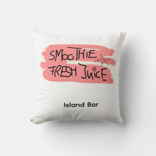 Smoothie juice sympathisches Bar Schild T-Shirt クッション (正面)