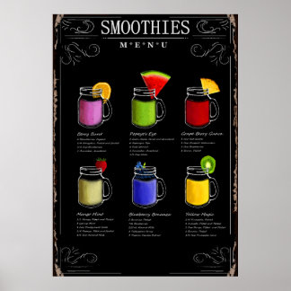 Smoothies Menu ポスター