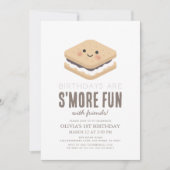 S'moreおもしろいかわいい1st Birthday 招待状 (正面)