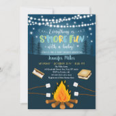 S'Moreおもしろいとベビーのモーレスベイビーシャワー 招待状 (正面)