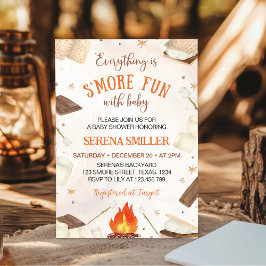 S'moreおもしろいとベビーSmore Campfire Baby Shower 招待状