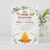 S'Moreおもしろいは自分のホームキャンプファイア誕生日になる 招待状 (スタンド正面)