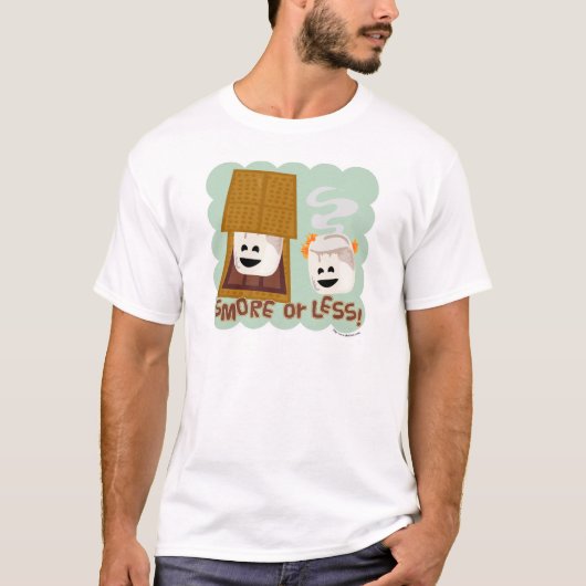 SmoreおもしろいまたはLess Camp Cartoon Tシャツ (正面)