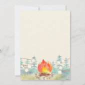 S'moreおもしろいキャンプ誕生日招待状 招待状 (裏面)