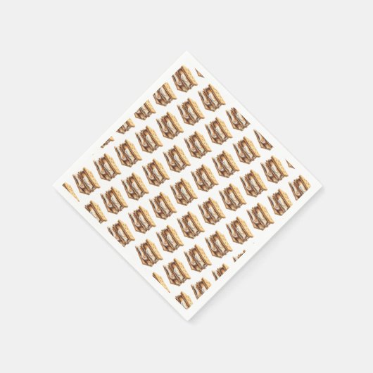 Smoreおもしろいキュートキャンプファイヤーキャンプ子供の誕生日 スタンダードカクテルナプキン (角)