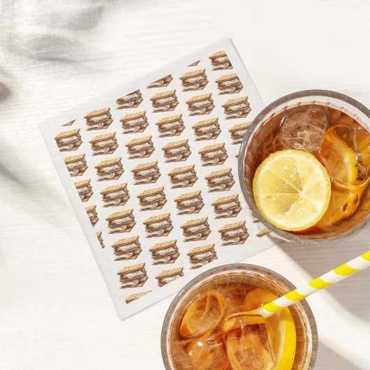 Smoreおもしろいキュートキャンプファイヤーキャンプ子供の誕生日 スタンダードカクテルナプキン