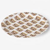 Smoreおもしろいキュートキャンプファイヤーキャンプ子供の誕生日 ペーパープレート (アングル)