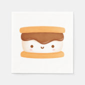 S'moreおもしろいバースデーパーティー紙ナプキンス スタンダードカクテルナプキン (正面)